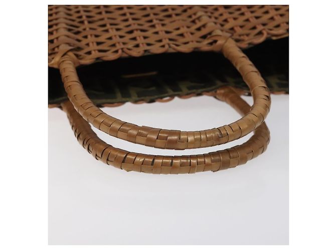 FENDI Strohhandschuh Raffia Braun Auth mr1096 - Ansicht 8