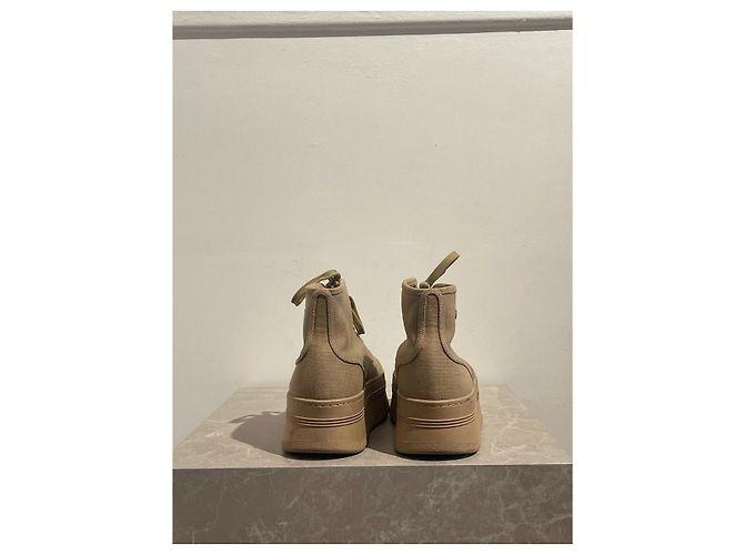 Céline Botines CELINE T.EU 38 Tela Beige - vista 4