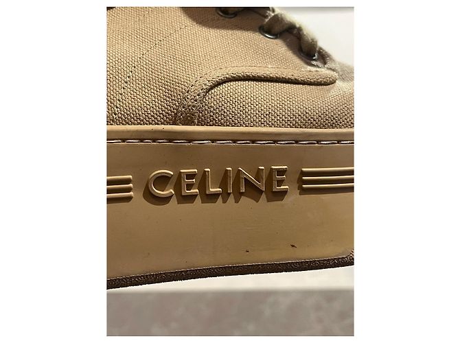 Céline Botines CELINE T.EU 38 Tela Beige - vista 8