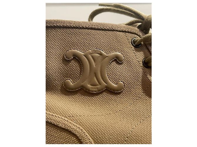 Céline Botines CELINE T.EU 38 Tela Beige - vista 9
