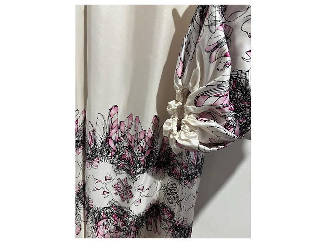 THOMAS WYLDE Kleider T.International S Seide Weiß - Ansicht 4