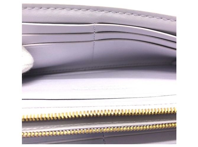 Cartera larga de cuero morado Bottega Veneta Púrpura - vista 12