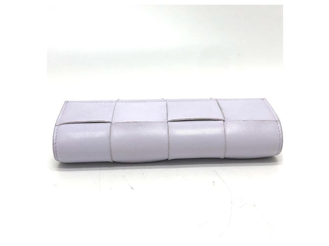 Cartera larga de cuero morado Bottega Veneta Púrpura - vista 3