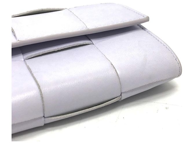 Cartera larga de cuero morado Bottega Veneta Púrpura - vista 7
