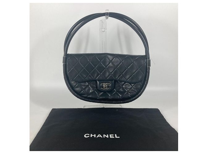 Borsa Chanel Hula Hoop Matelassé CC Nero - vista 10