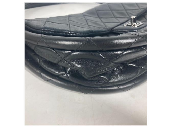 Borsa Chanel Hula Hoop Matelassé CC Nero - vista 8