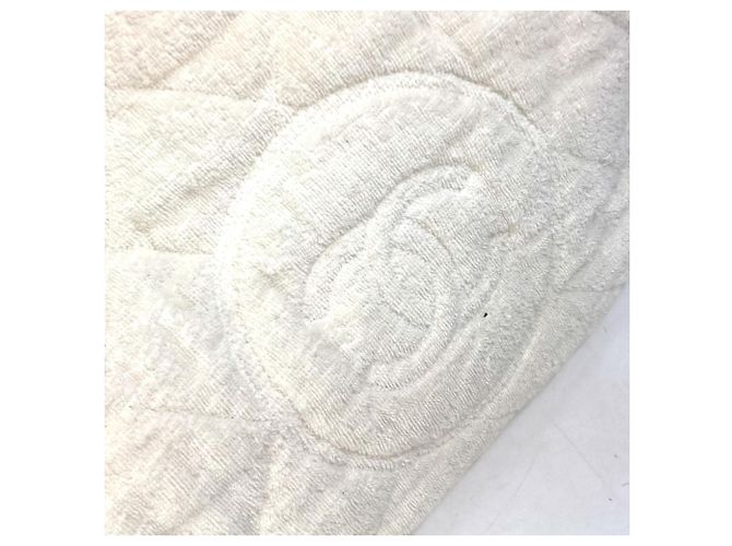 Borsa da spiaggia Chanel in cotone e pelle bianca Bianco - vista 11