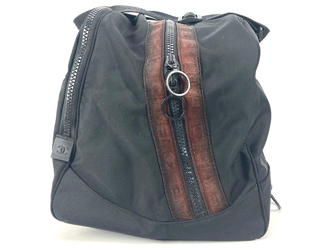 Borsa Chanel A19977 Sport CC Coco Mark Nero - vista 3