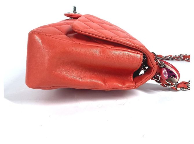 Chanel Rote Lammleder Schultertasche - Ansicht 4
