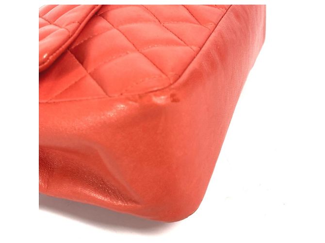 Chanel Rote Lammleder Schultertasche - Ansicht 7