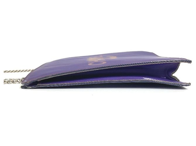 Borsa a spalla in vinile viola Chanel Porpora - vista 3