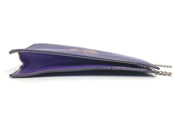 Borsa a spalla in vinile viola Chanel Porpora - vista 4
