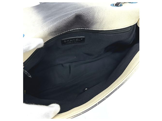 Borsa a catena trapuntata Chanel CC Coco Mark Bianco - vista 10