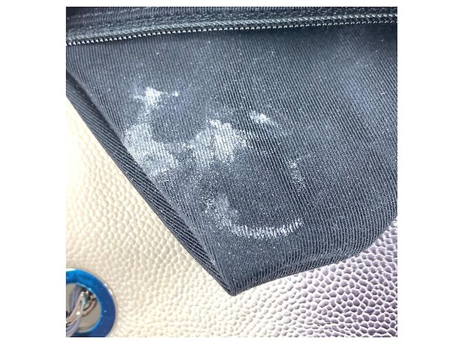 Borsa a catena trapuntata Chanel CC Coco Mark Bianco - vista 13