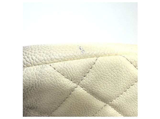 Borsa a catena trapuntata Chanel CC Coco Mark Bianco - vista 14