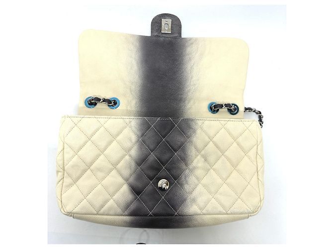Borsa a catena trapuntata Chanel CC Coco Mark Bianco - vista 9
