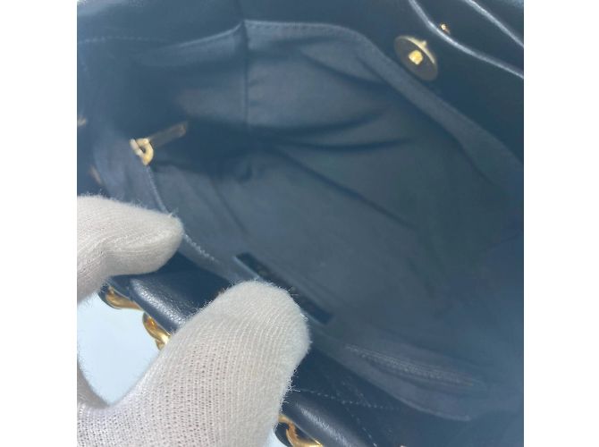 Chanel AS3502 Schultertasche aus gestepptem Lammleder Schwarz - Ansicht 11