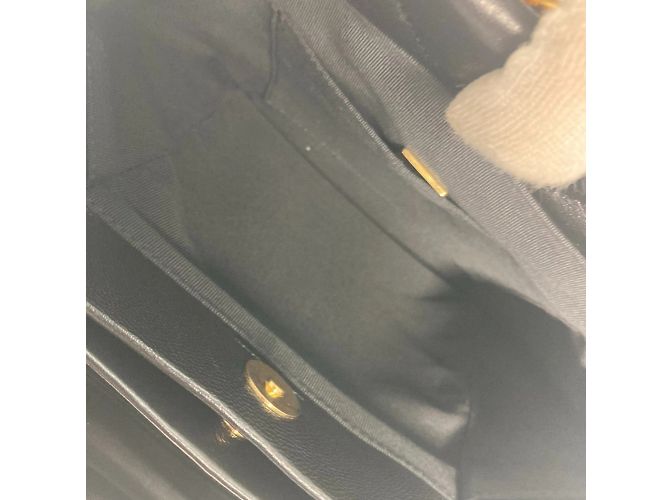 Chanel AS3502 Schultertasche aus gestepptem Lammleder Schwarz - Ansicht 13