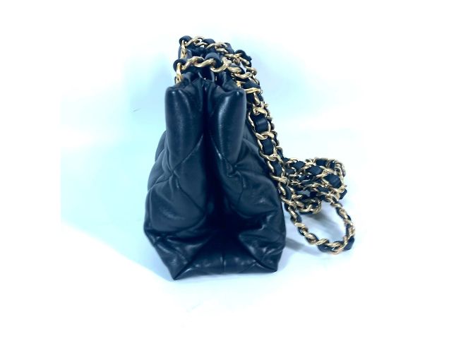 Chanel AS3502 Schultertasche aus gestepptem Lammleder Schwarz - Ansicht 4