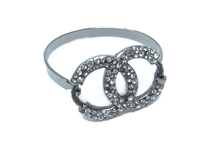 Bracciale charm in strass Chanel Coco Mark CC - vista 2