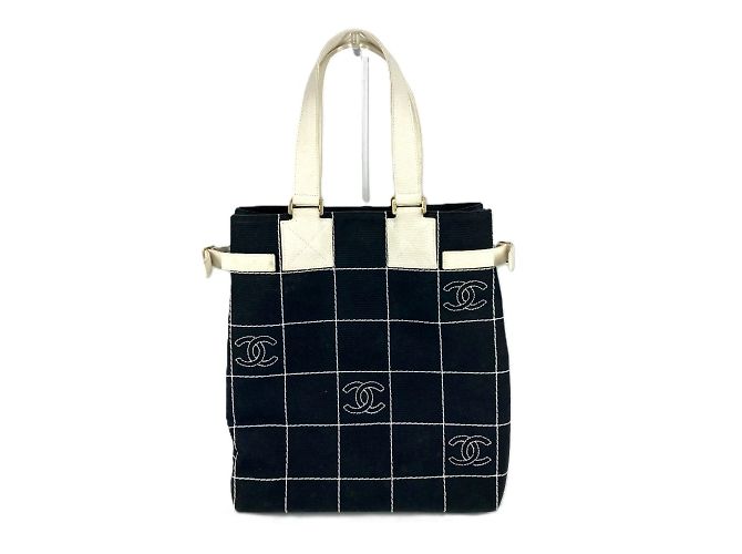 Bicolor Tote Bag Chanel CC Coco Mark Schwarz Weiß - Ansicht 2