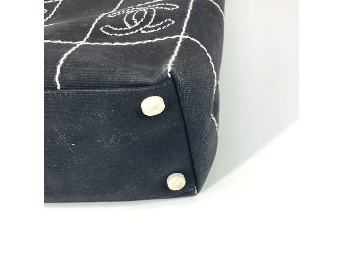 Bicolor Tote Bag Chanel CC Coco Mark Schwarz Weiß - Ansicht 6