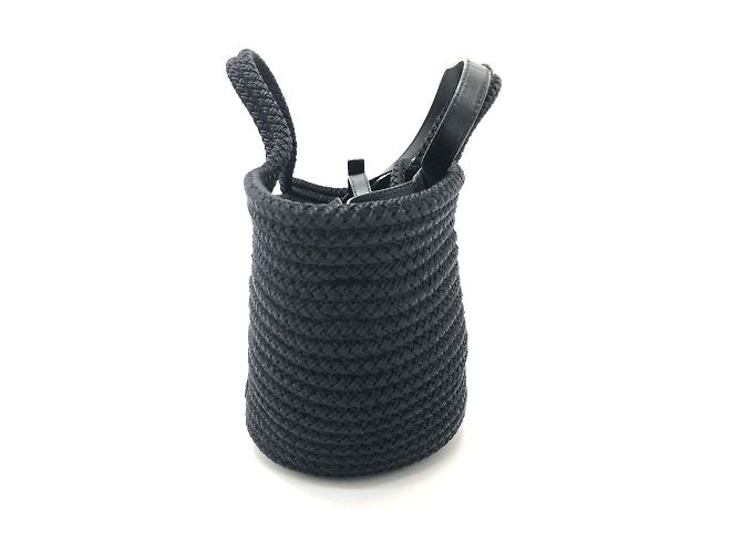 Borsa a spalla in nylon nero e pelle di agnello Balenciaga - vista 4