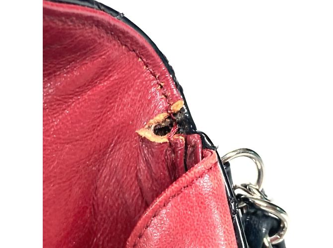 Clutch in pelle verniciata nera Chanel Nero - vista 14