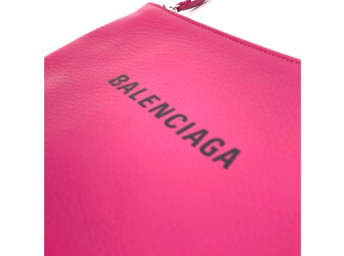 Pochette M Balenciaga Logo Everyday Nero Rosa - vista 5