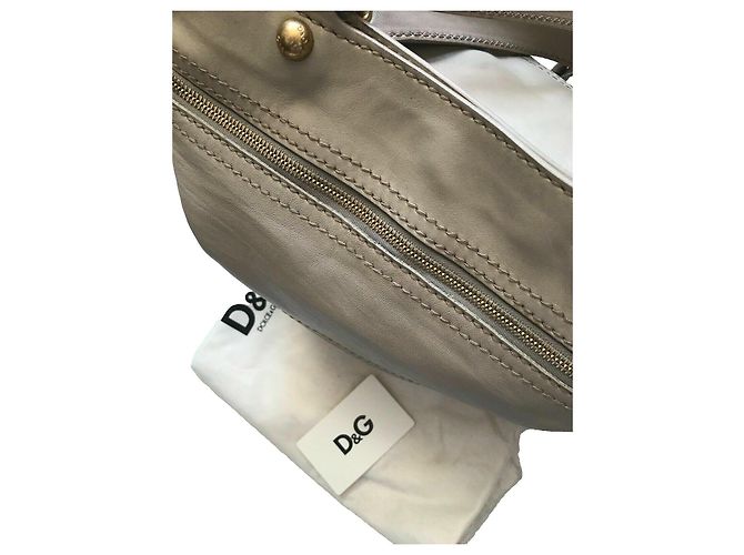 Dolce & Gabbana Victoria Borsa a Secchiello in Pelle Grigia Grigio - vista 10