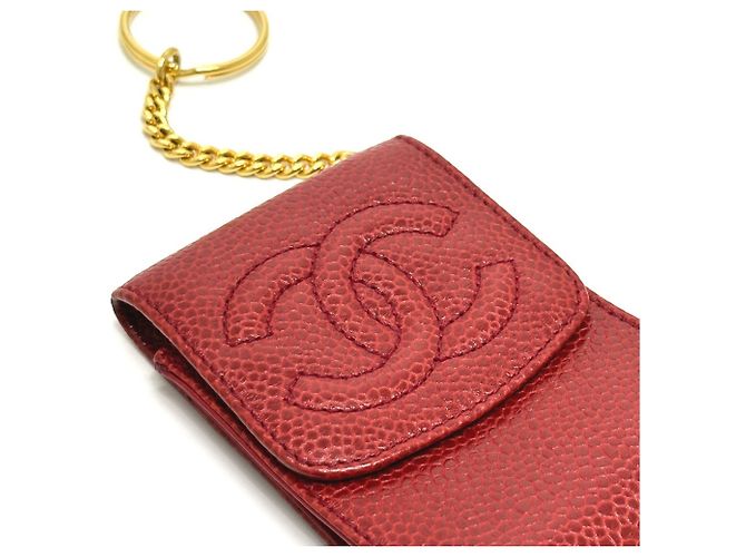 Chanel CC Coco Mark Mini Tasche Zigarettenetui Rot - Ansicht 6