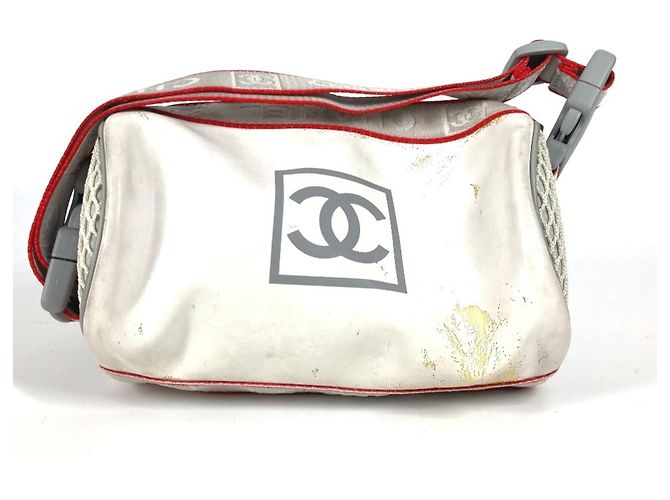 Mini borsa logo Sport Chanel Bianco Rosso - vista 2