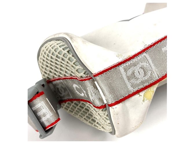Mini borsa logo Sport Chanel Bianco Rosso - vista 9