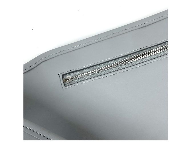 Marsupio in pelle grigia Burberry Marrone - vista 15