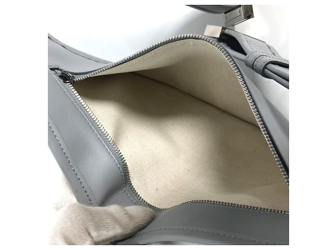 Marsupio in pelle grigia Burberry Marrone - vista 16
