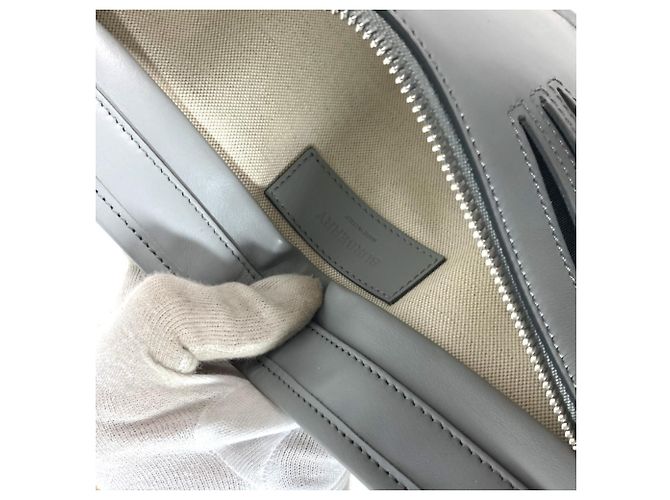 Marsupio in pelle grigia Burberry Marrone - vista 18
