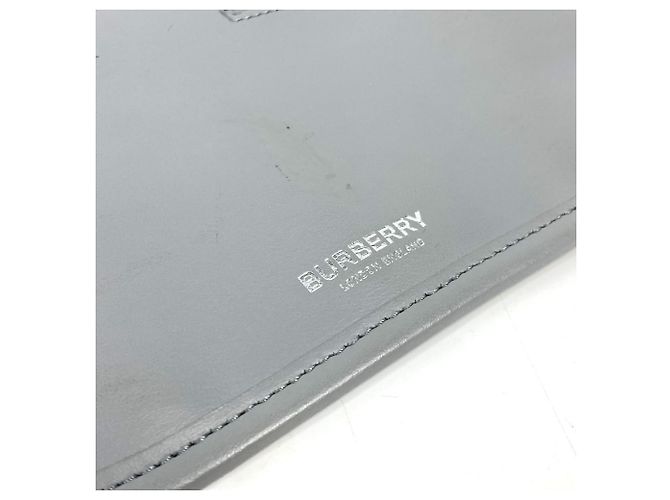 Marsupio in pelle grigia Burberry Marrone - vista 5