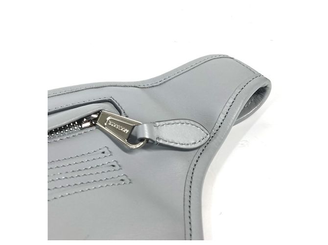 Marsupio in pelle grigia Burberry Marrone - vista 6
