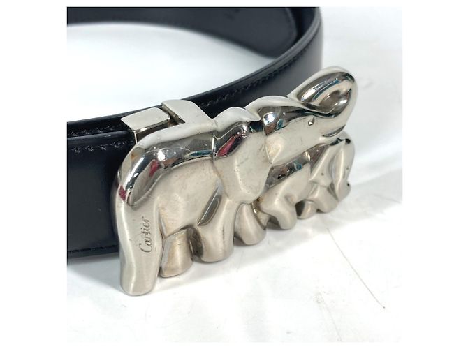 Cartier Elephant Buckle Leather Belt - view 5