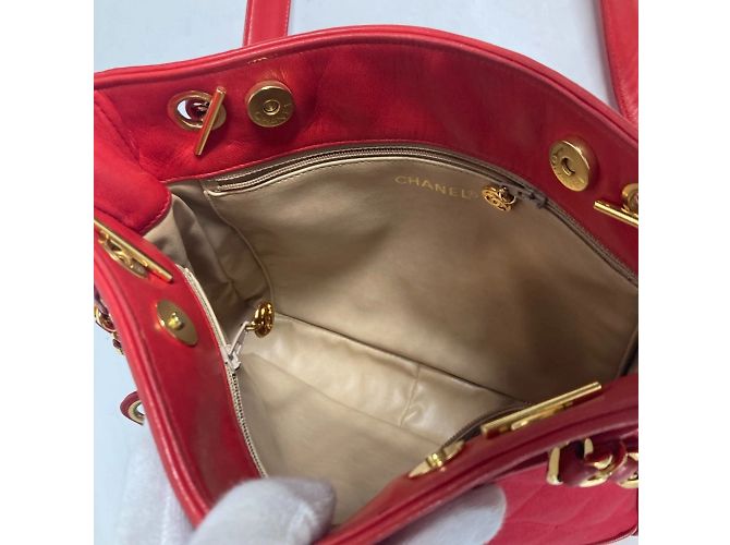 Borsa a catena matelassé Coco Ball Vintage di Chanel Rosso - vista 11
