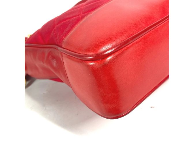 Borsa a catena matelassé Coco Ball Vintage di Chanel Rosso - vista 7