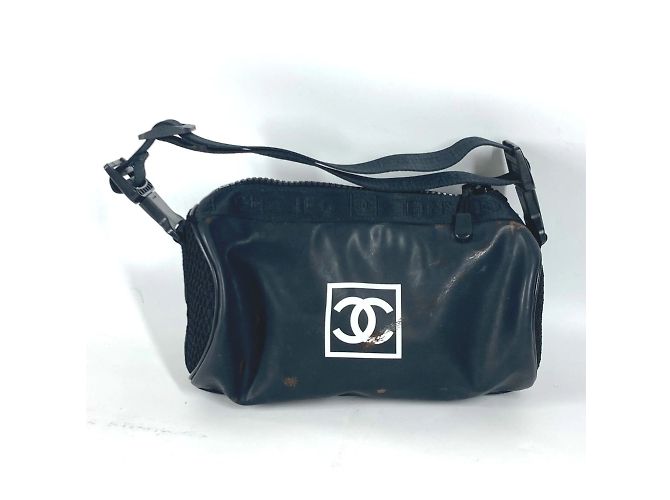 Borsa a spalla logo Sport Chanel Nero Bianco - vista 2