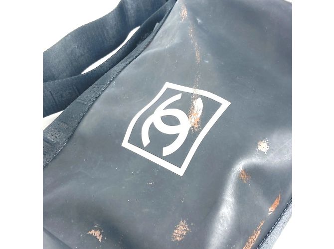Borsa a spalla logo Sport Chanel Nero Bianco - vista 8