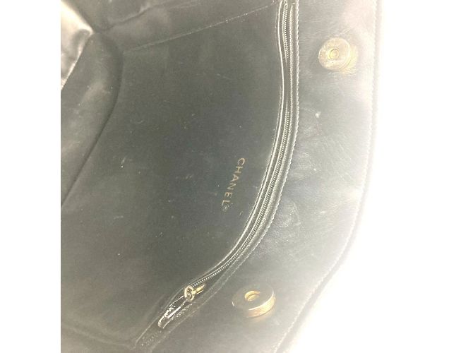 Timeless Chanel Vintage CC Coco Mark Schultertasche Marineblau - Ansicht 12