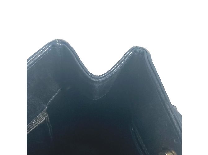 Timeless Chanel Vintage CC Coco Mark Schultertasche Marineblau - Ansicht 13