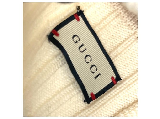 Halswärmer mit Gucci-Logo Weiß Rot - Ansicht 8