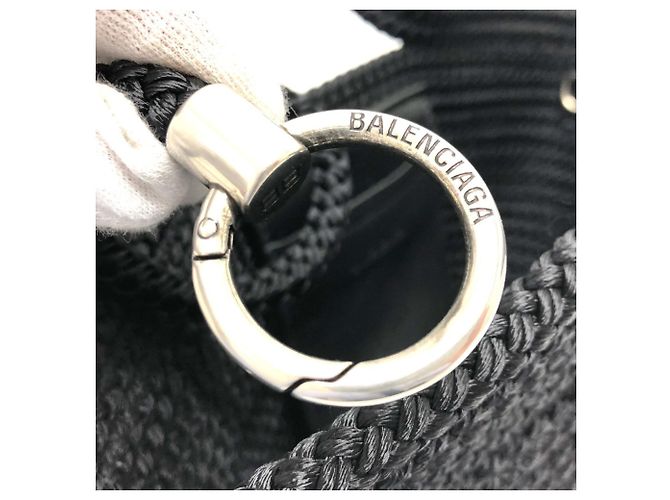 Ibiza Korbtasche mit Balenciaga-Logo Schwarz - Ansicht 11