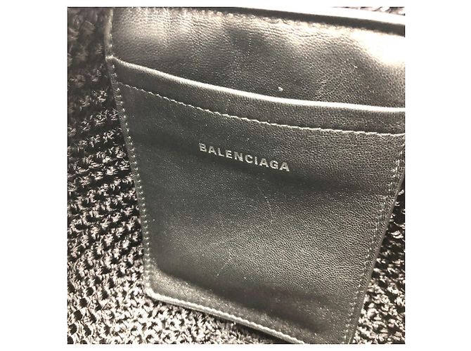 Ibiza Korbtasche mit Balenciaga-Logo Schwarz - Ansicht 12