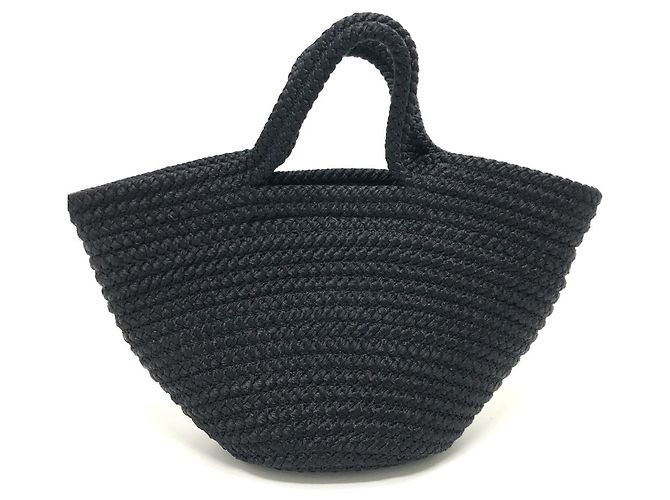 Ibiza Korbtasche mit Balenciaga-Logo Schwarz - Ansicht 2
