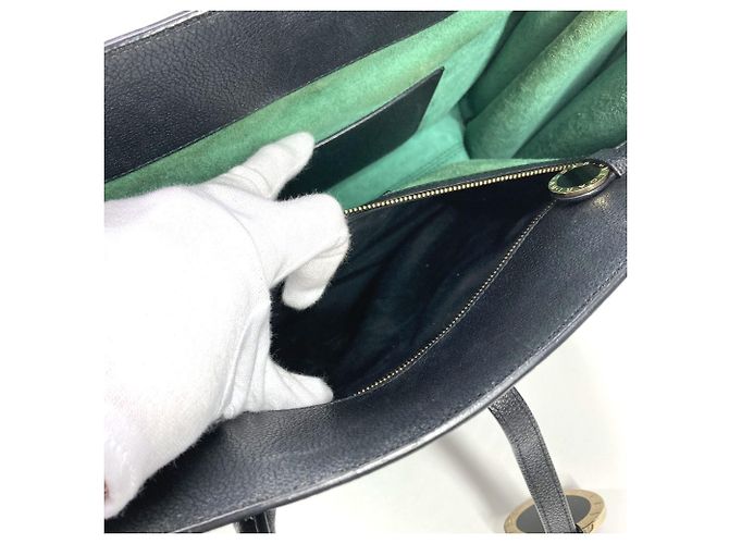 Bulgari Borsa Bvlgari Alba - Tote in pelle nera con tracolla Nero - vista 10